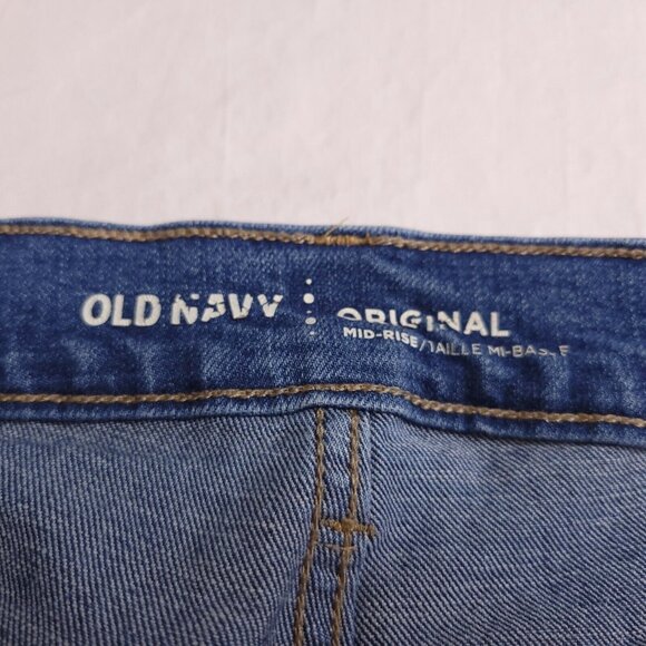 Old Navy Womens Original Jeans 8 Mid-Rise Medium Wash Stretch Slim Boot - Picture 6 of 8